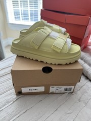 New In Box UGG K GOLDENGLOW Slide Sandals Bright Yellow Kids Size 4 Womens 6