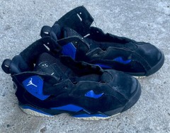 Nike Air Jordan True Flight Black Game Royal 342964-042 Size 1y No Soles / Laces