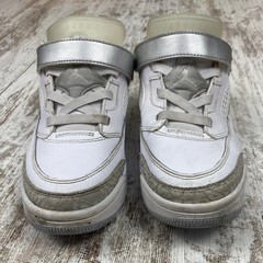 Jordan Spizike Low PS White Gray Silver Elephant Print Retro Sneakers Kids 3Y