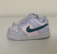 Nike Dunk Low Retro TD Sz 7C Football Grey Mineral Teal Toddler FD1233-002 NEW!!