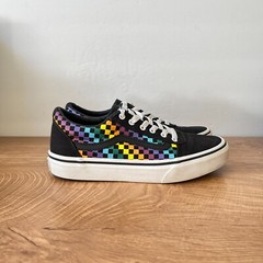 Vans Off The Wall Old Skoll Muliticolor Checkered Sneakers 500714 Kids Size US 3