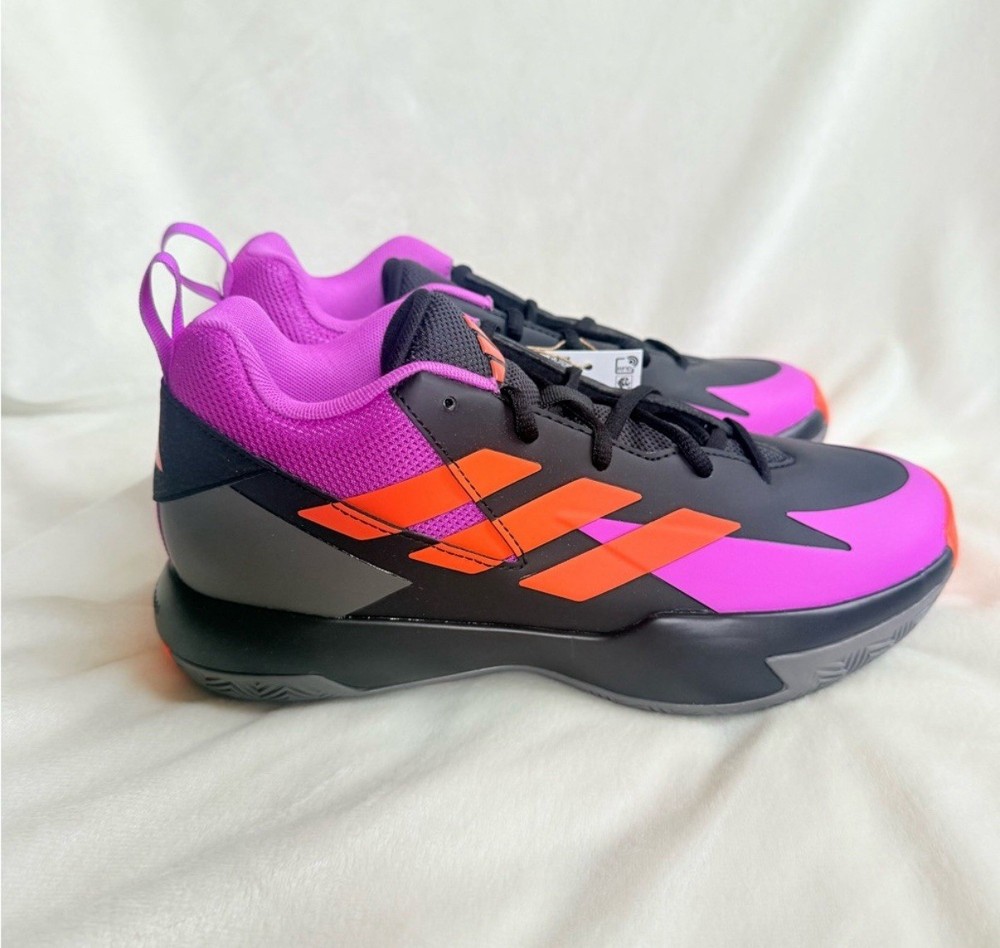 Adidas kids CROSS ‚EM UP SELECT MID J ‚BLACK PURPLE ORANGE IG6639 Size 6Y