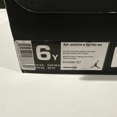 Air Jordan 6 Retro Grape ‚Vivid Pink‘ Size 6 Youth with box 2014
