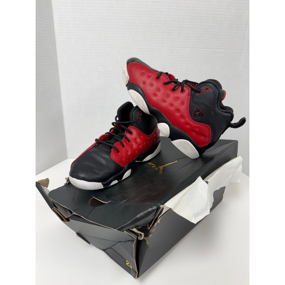 Jordan Jumpman Team 2 Kids 2.5y Red Black Basketball Shoes AQ2797-600 with Box