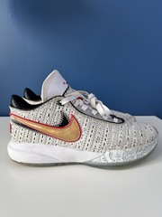 Lebron 20 The Dubut Size 5.5y Youth Basketball Shoes Low White WITH BOX