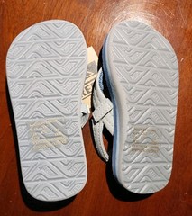 Reef Little Ahi Ocean Flip Flops Blue Gray Sandals with strap Size 3/4 New Tag