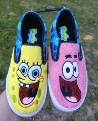 Nickelodeon SpongeBob SquarePants & Patrick Fuzzy Faces Slip On Shoes Loafers 3