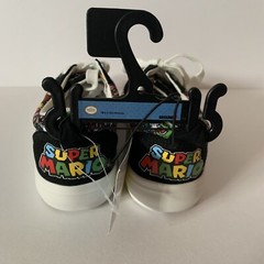 Super Mario Bros Boys Size 5 Canvas Sneakers Shoes Kid’s