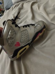 Jordan Grade School 6y Valentines Edition Silver/Pink
