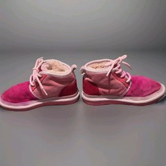 UGG 1123644K Pink Suede Shearling Lined Chukka Boot Unisex Kids 1 Ankle