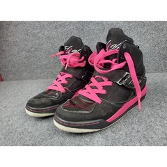 Jordan Flight 45 High Black Pink Kids Sneakers 524864-008 Size 6.5Y