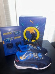 Youth Big Kids Puma INHALE X The Hedgehog ‚Sonic‘ (GS) Blue (404403 01) size 5.5