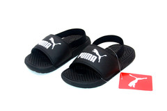 PUMA COOL CAT BACKSTRAP BX PS 384117-01 BLACK/WHITE LITTLE KIDS SANDAL