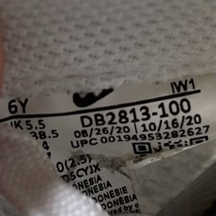 Nike Air Force 1 Low Recycled Wool Pack White Sneaker (GS) DB2813-100 Size 6Y