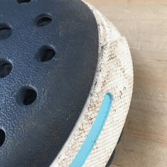 Crocs Sandals Child 4-5 Clog Slingback Blue Round Toe Perforated Casual Comfort