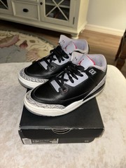 Kids Jordan 3 Retro PS size 13c Black Cement DM0966-010 Shoes