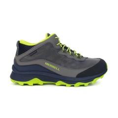 Merrell Big Kids Moab Speed Mid Navy/Grey/Lime Shoes MK265212