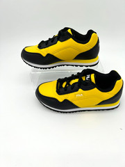 Fila Cress Color Block, Kid (SIZE 2), Black/Yellow/White