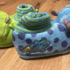 Monsters Inc Mike Sully Toddler Boys Slippers Size 9-10