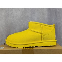 UGG Kids Classic Ultra Mini Yellow Suede Boots 1130750K Size 4