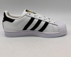 adidas Superstar J White w/ Black Shell Toe Kids Sneakers C77154