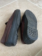 TOD’s junior designer leather penny loafers brown 35 sz 3 1/2 EUC Hand Made uni