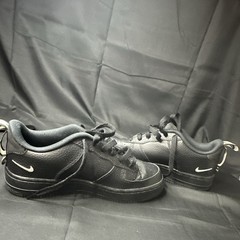 Nike Air Force 1 GS Black 5Y Low Top Leather Lace-Up 314193-002
