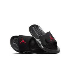 Air Jordan Hydro V Retro Slides Size 5Y Black Fire Red Silver 555511-061