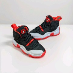 Nike Jordan Jumpman Two Trey GS ‚Black Orange Infrared Shoes Size 6Y Women 7.5