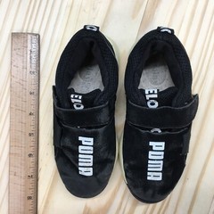 Puma Shoes Children 28 Athletic Sneakers Black Hook & Loop Comfort Round Toe