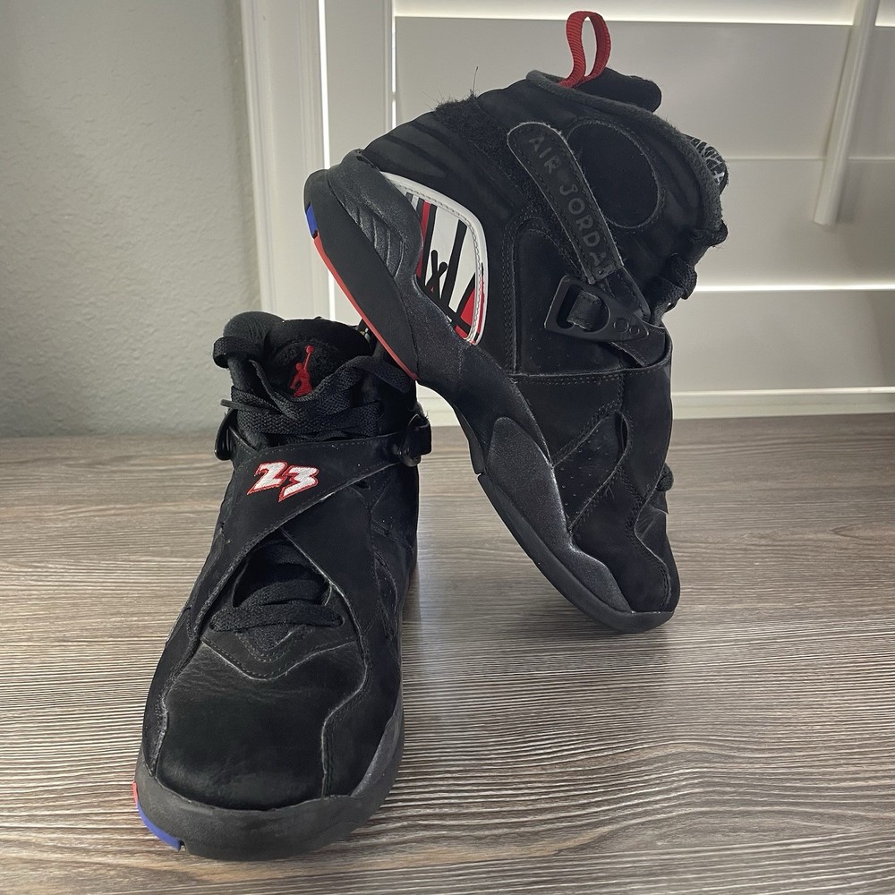 Nike Air Jordan 8 Retro Playoffs 2023 GS Size 7Y Black Sneakers 305368-062