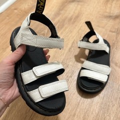 Dr. Martens | Kid’s Klaire J White Leather Gladiator Sandals, Size EU 31 / US 13