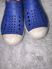Native Kids Sz. 11 Blue Design Classic Rubber Slip On Sneaker. Cute, Comf