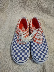 Vans- Checkered Blue Red Yellow., Junior Size 7