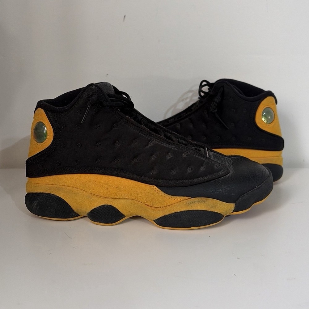 Jordan Air Jordan 13 Retro Black Yellow Unisex Kids Athletic Sneakers US 9