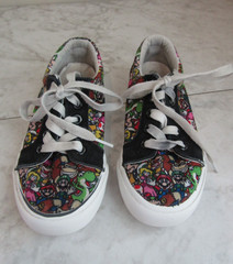 Ground Up Super Mario Bros Multicolor Lace Up Sneaker Shoes Kids Size 13