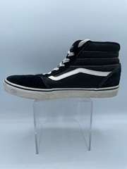 Vans Classic Suede Canvas High Top Black White Shoes Youth Size 7