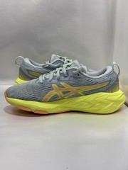 Asics Kids Size 3 Nova Blast Grey/Green/Yellow Running Shoes 1014A317