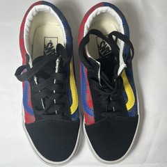 Vans Old Skool Black Blue Yellow Red Canvas Suede Shoes 500714 | SIZE 1