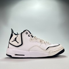 Jordan Courtside 23 White Black Lace Up Basketball Shoes AR1002-100 Youth Sz 5Y