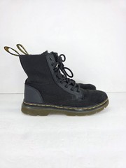 Dr. Martens Junior Comb KIDS Black Tough Poly Combat Ankle Boots Zip Up Size 1