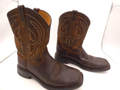 Ariat Kids‘ WorkHog XT Coil Western Boots Brown Leather Size 5