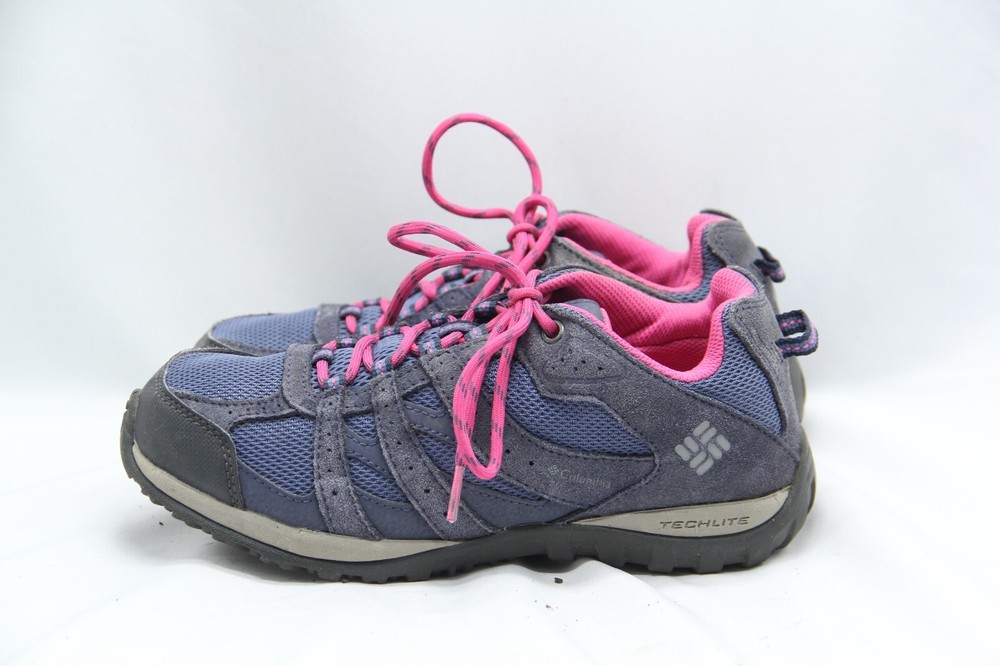 Columbia Hiking Shoes Big Kid Youth 6Y Techlite Omni-Grip Blue Pink BY2857-506