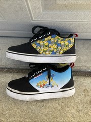 The Simpsons Heelys X Pro Prints Wheels Skating Shoes Black and Sky Blue Size 2