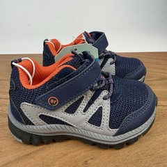 New Little Kids Stride Rite Artin 4.0 Faux Leather Navy Sneakers Shoes Size 5 C