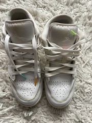 Nike Air Jordan 1 Low Retro GS Neon Swoosh CW7035-100 Size 6.5