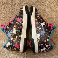 Heelys Split Kids Roller Shoes Black Unicorn Dinosaur Rainbow HES10387 Size 1Y