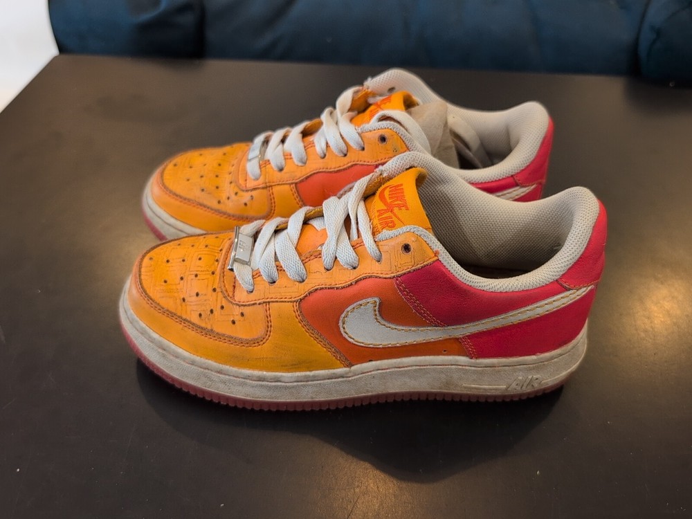2007 Nike Air Force 1 Orange Peel (GS) Size 4.5Y/Womans 6 (314219-811) Rare