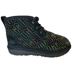 UGG Kid’s Neumel II Graphic Stitch Boots Size 2 Plush Lined