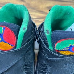 Nike Air Jordan 8 Retro Tinker Air Raid Toddler Size 11.5C Black Sneakers 305369